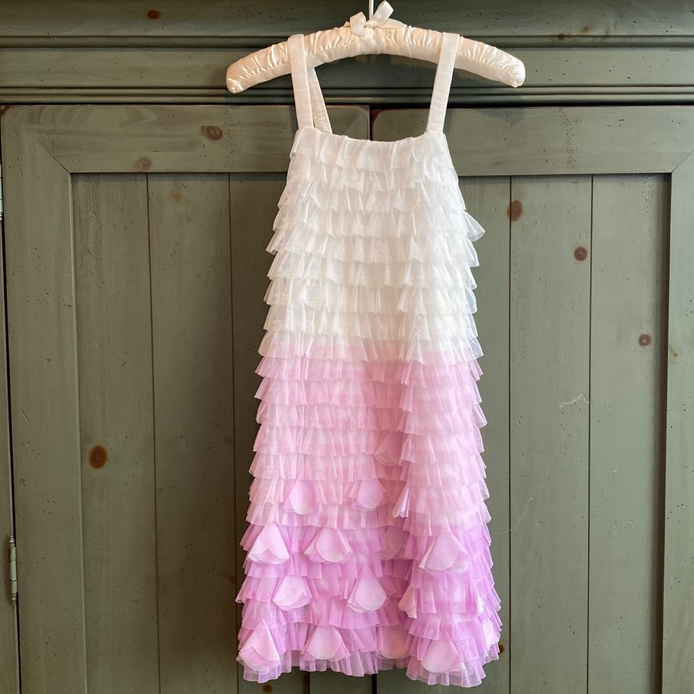 Ombre Tulle Ruffle Dress